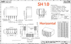 10PCS JST SH1.0 1.0mm Connector SMD Vertical/Horizontal Type Socket Wire-to-Board Receptacle 2P 3P 4P 5P 6P 7P 8P 9P 10P 11P 12P