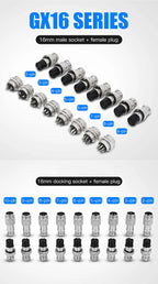 gx16 Connector 2pin 3pin 4pin 5pin 6pin 7pin 8pin 10pin Male Female Aviation Cable Terminal Plug Socket Waterproof Connector