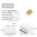 High Power 1 in Multiple out Cable Splicing 60A/400V 1-6mm2 Wire Connector Screw Wiring Terminal Block 80A/1000V 2.5-16mm2