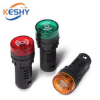 AD16-22SM 12V 24V 110V 220V 380V 22mm Flash Signal Light Red LED Active Buzzer Beep Alarm Indicator Red Green Yellow