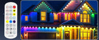 150ft 100ft 50ft Permanent Outdoor Lights Smart RGBIC Outdoor Lights with 75 Scene Modes String Lights with 90 LEDs for Garden