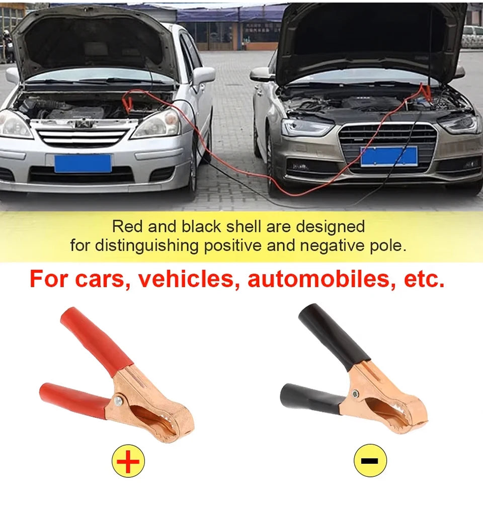 Crocodile Electrical Battery Clamp, Alligator Clips, Test Connector for Jumper Cables Boost, Car Caravan Van, 150A