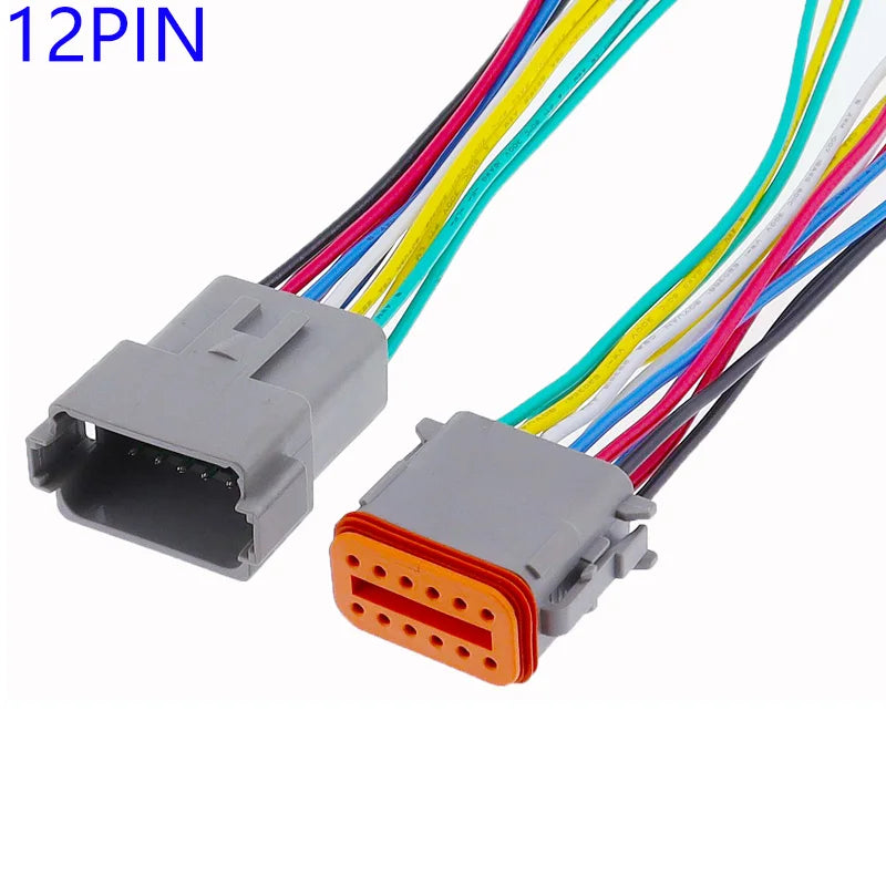 1 Pcs Deutsch DT connector with 15cm Wiring harness DT06-2S/DT04-2P 2P 3P 4P 6P 8P 12P waterproof electrical connector
