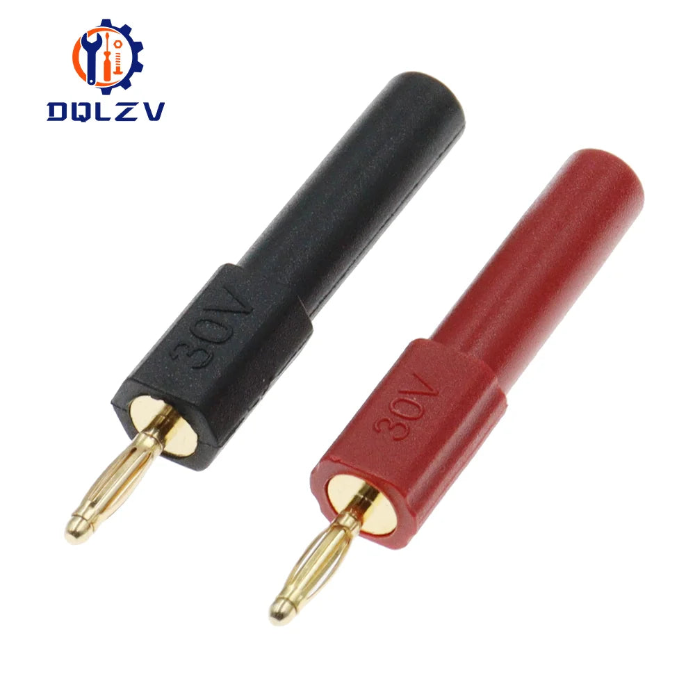 Gold Plated 2MM Small Male Banana Plug To 4MM Female Jack Connector Adapter