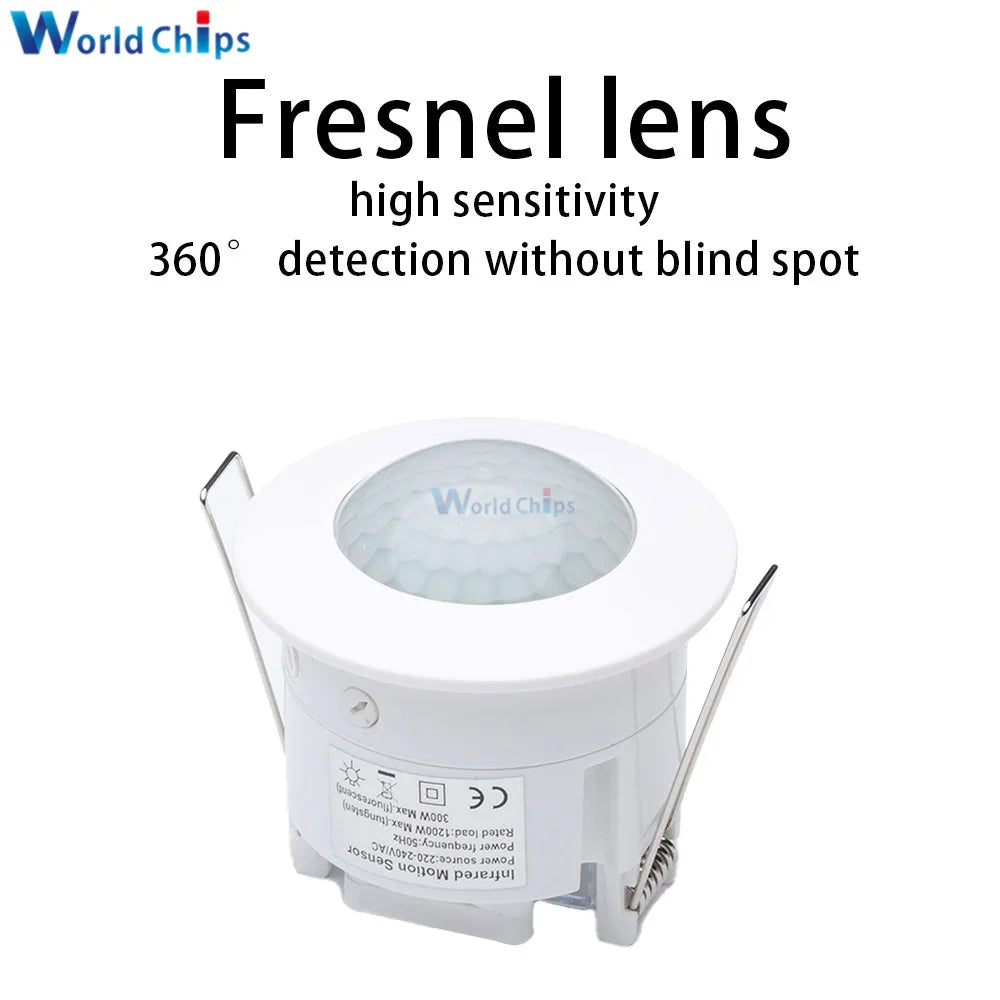 110V 220V Ceiling PIR Infrared Body Motion Sensor Detector Lamp Light Switch lampholder For LED lamp Bulb Automatic ON / OFF