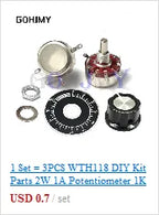 LA42DWQ-22 1K 2K 5K 10K 20K 50K 100K 200K 22mm Diameter Pots Rotary Potentiometer Converter Governor Inverter Resistance Switch