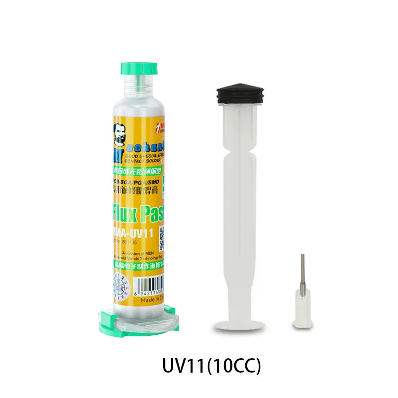 MECHANIC LEAD-Free Soldering Flux UV10/UV50/UV80 No-Clean Solder Welding Paste for Mobile Phone PC PCB SMD Chip BGA Repair Tools