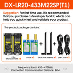 LLCC68 LoRa Wireless Module 868Mhz 915Mhz 433 475Mhz DX-LR20 22dBm 8KM Long Range SMD RF Module Power Supply