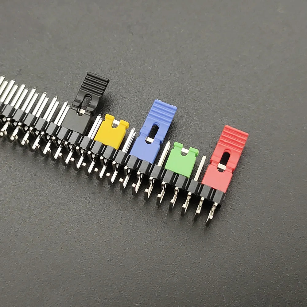 200PCS Jumper Caps Kit 2.54mm Long Handle Circuit Board Short Circuit Cap Pin Blocks for Arduino Raspberry Pi Electronics