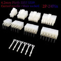 5Sets Molex Automotive Wire Connectors 5557/5569 Series 2P/4P/8P/10P/12P-24P Male Female Socket 4.2mm Plug for Electrical Wiring
