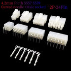 5Sets Molex Automotive Wire Connectors 5557/5569 Series 2P/4P/8P/10P/12P-24P Male Female Socket 4.2mm Plug for Electrical Wiring