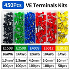 200-1900Pcs Electrical Tube Insulated Terminal VE Tubular Crimp Terminals Wire Cable Connector Ferrules Terminal Connectors