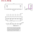 50Pcs/10pcs XH2.54 Connector 2.54MM 90 Degree Right Angle Pin Header/Terminal/Housing Wire Connectors 2P 3P 4/5/6/7/8/9/10P 12P