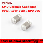 100/500/2000pcs ORIGINAL IN STOCK 0603 SMD Ceramic Capacitor NPO C0G 10pF 11pF 12pF 13pF 15pF 16pF 18pF 20pF 22pF 27pF 30pF 50V
