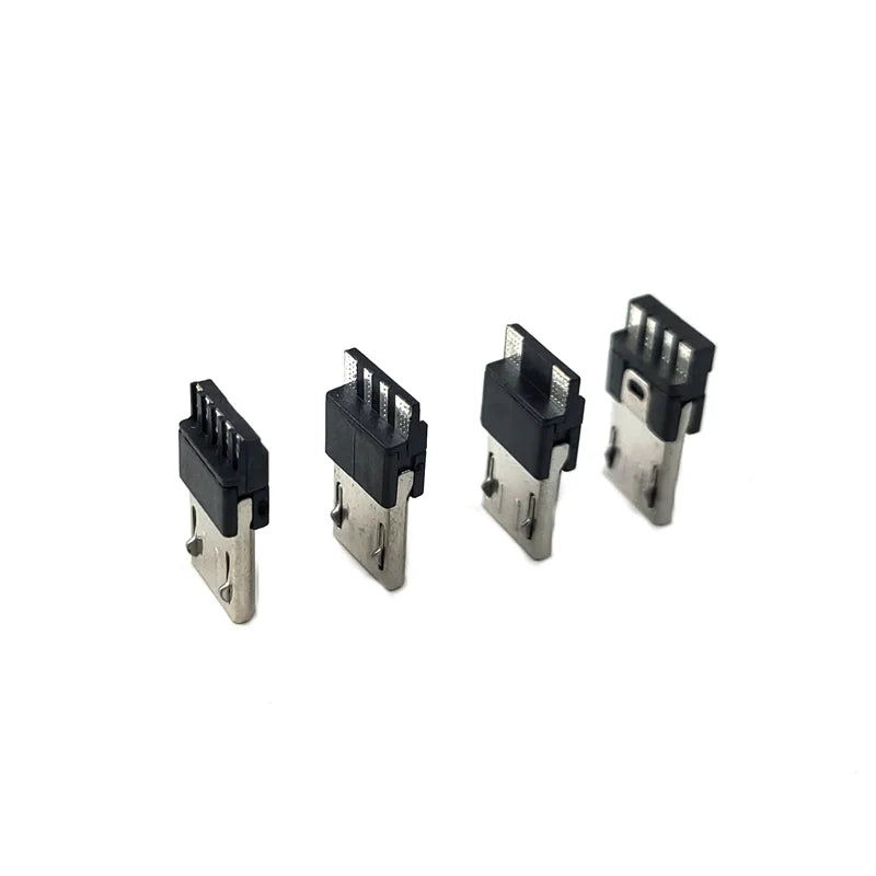 5/10/20 Pcs/Lot USB Male 2p/4p/5Pin USB Connectors Plastic Shell Micro USB Connector Jack Tail Plug Sockect Terminals