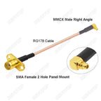 10PCS/LOT SMA to MMCX Cable RP-SMA / SMA Female Waterproof O-Ring  to MMCX Male Straight/180° RG178 Pigtail RF Coaxial Jumper