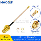 5PCS SMA Pigtail Jumper RP SMA Male Female to UF.L IPX IPX1 RG178 Cable Sockets Jack Connectors Adapter for Wifi Router GPS AP