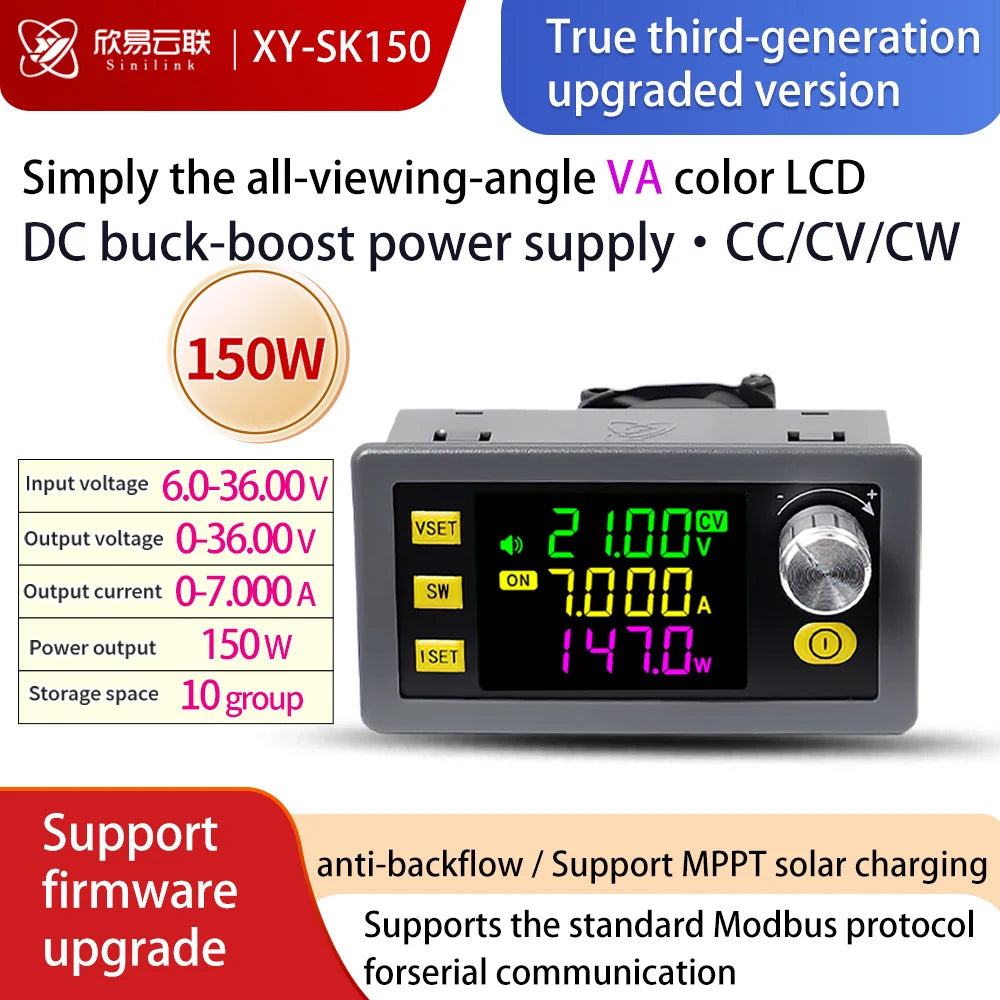 SK150 SK120 SK60 SK150S Buck Boost Converter 150W 120W 60W CNC CC CV MPPT Power DC Adjustable Regulated Solar Charging Module