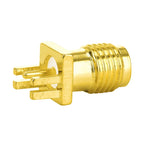 1.2mm Spacing Edge PCB Straight Right Angle Mount RF Copper Connector RPSMA-KE SMA-KE