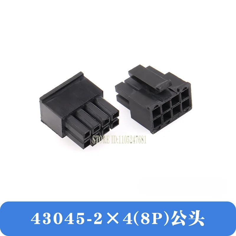 10sets Mx3.0 3.0mm Pitch Micro-fit 3.0 Connector Housing 2*1/2/3/4/5/6/8/10/12 Pin Male + Terminal Molex 43030 2p/3p/4p/5p