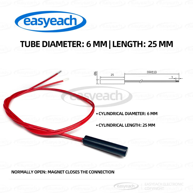 5PCS GPS-01 Embedded Reed Switch Proximity Sensor Magnetic Switch GPS-6*25 Normally Open Type Normally Closed Type