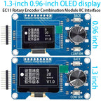 1.3-inch 0.96-inch OLED display plus EC11 rotary encoder combination module IIC interface