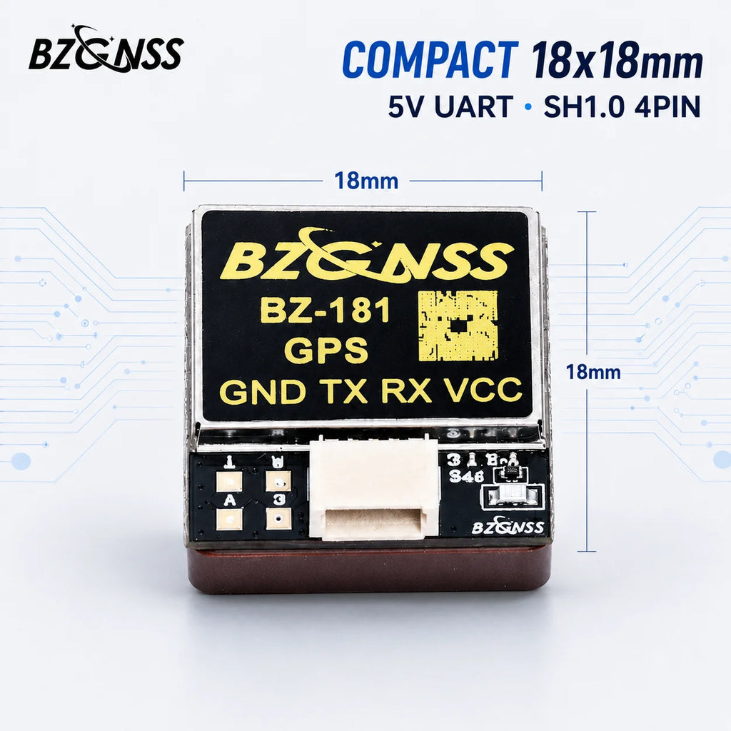 BZGNSS BZ-181 UBLOX M10 GPS Module for FPV Drone, 10Hz Dual Protocol 5V UART for F405 F722, GEPRC GEP-M10 Alternative No Compass