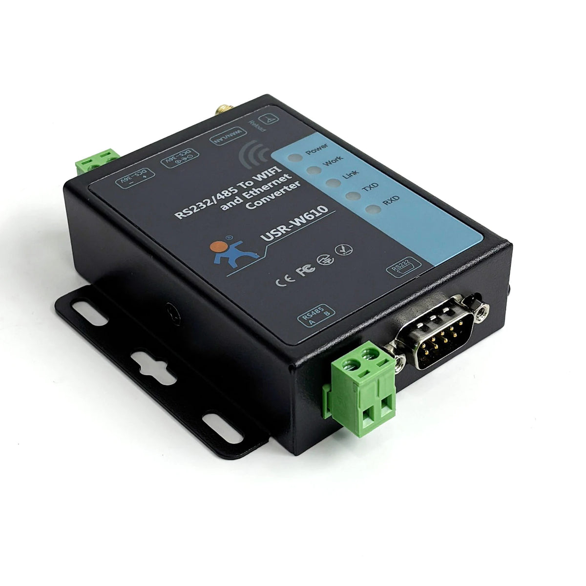 RS485 RS232 Serial to WiFi Device Server Modbus RTU to TCP Ethernet Converter Support Wireless Modbus Gateway Port PUSR USR-W610