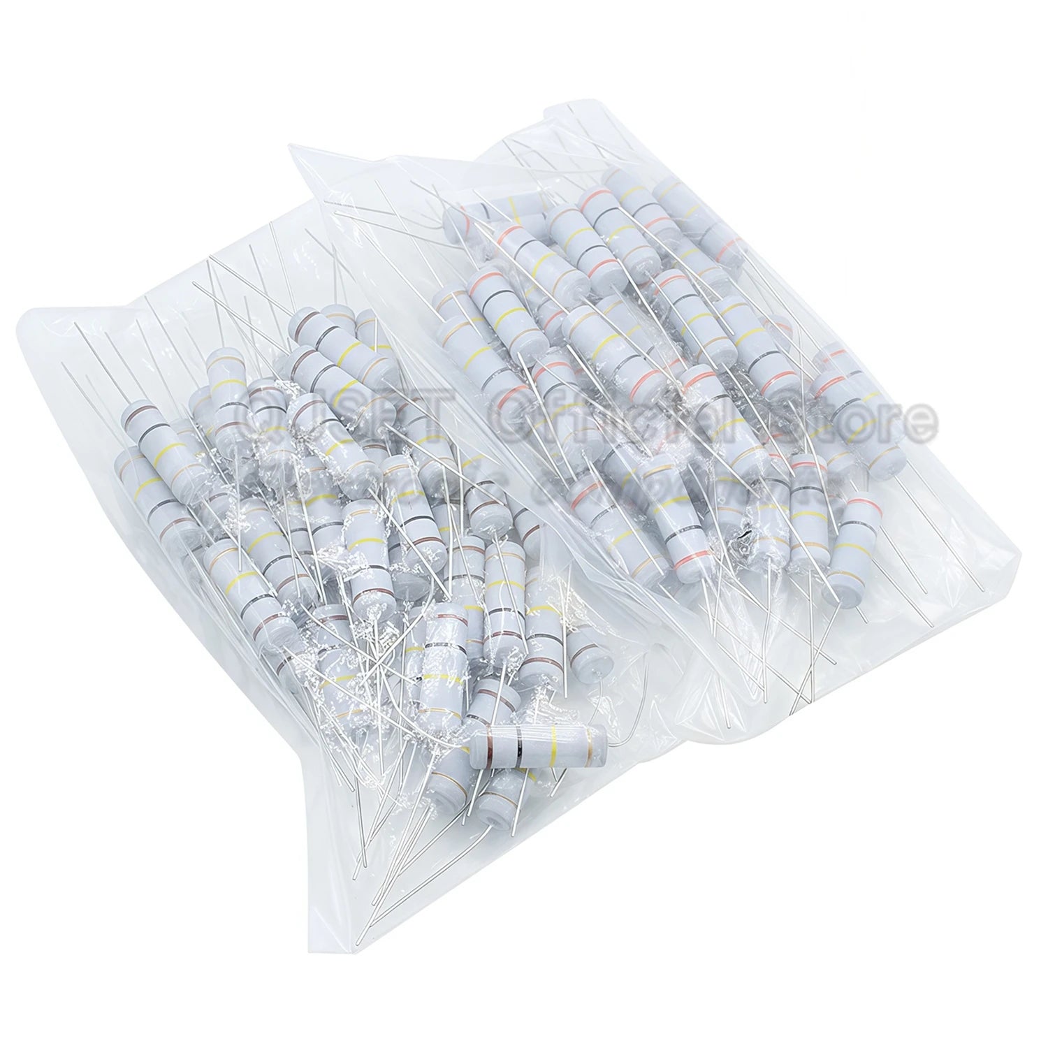 50Pcs 5W Carbon Film 4Color Ring Resistors 5% 5W 10R 20R 47 100 470 Ohm 1K 4.7K 10K 47K 100k 200k 470k Ohms Oxide Film Resistors