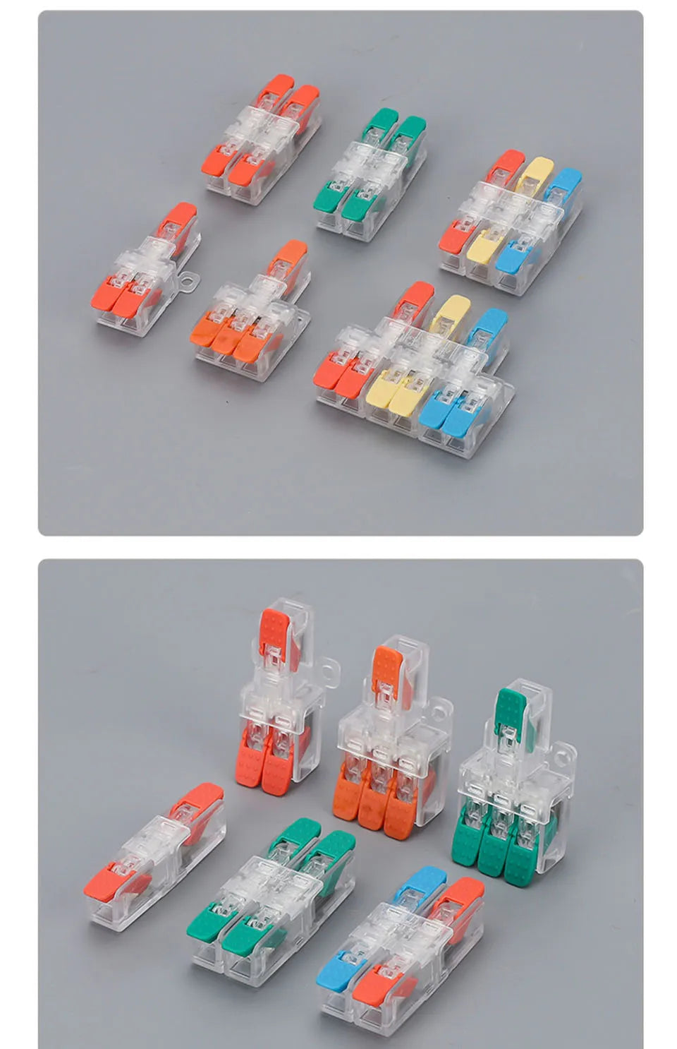 Quick Wiring Terminal Push-in Wire Connector Splitter Mini Universal High power Butt Terminal Block Led Light 1 in Multiple Out