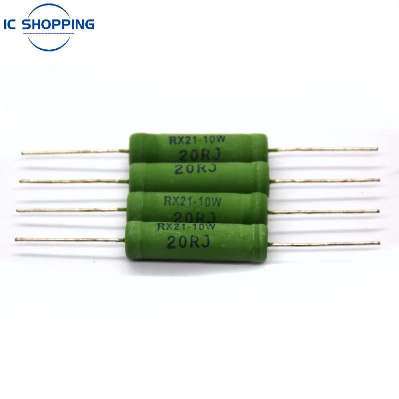 10PCS RX21 5W 6W 10W Wire Wound Resistance 5% 0.1~33K 3 4.7 10 22 27 47 100 120 180 200 220 270 330R 360 510 1K 10K 12K 15K Ohm