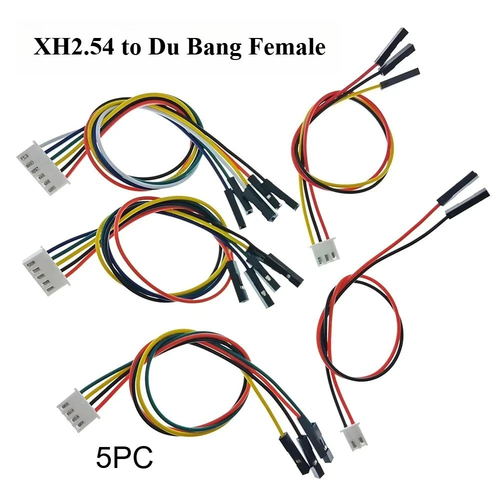 5PCS XH2.54 To Du Bang Line Cable 1P Male/Female 2P 3P 4P 5P 6P 1007 26AWG Jumper Wire Sensor PCB Connecting Wire  20/30cm