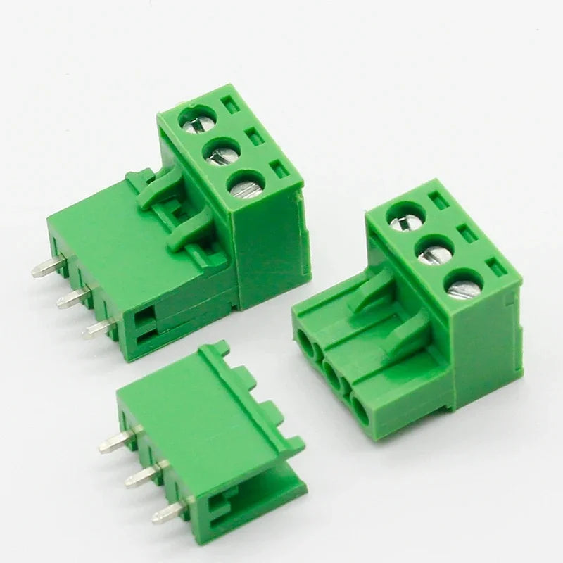 10 Sets 3Pin Terminal Plug Type 300V 10A 5.08mm Pitch Connector PCB Screw Terminal Block