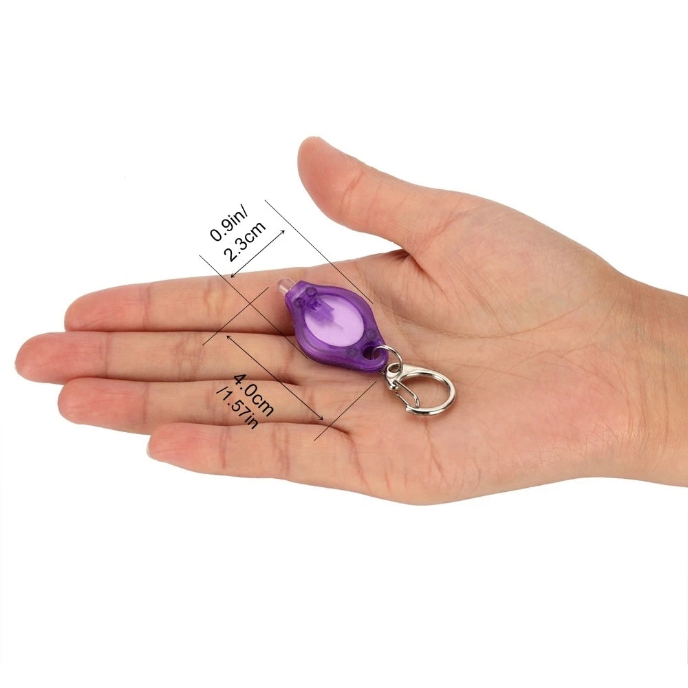 1/10/50/100pc/Mini LED Keychain Light White Red Yellow Green Blue Purple Light Flashlight Portable Emergency Lighting Torch Lamp