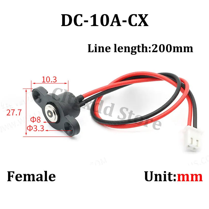 Cltgxdd DC-10A/11A-CX DC-12A-CX DC-15A-CX Magnetic Male Female Connector W/ XH Terminal 8mm 10mm Magnetic Plug With Line  Cable
