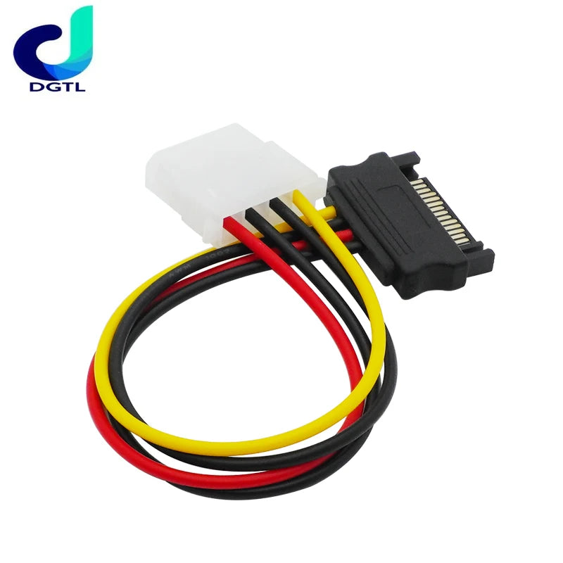 SATA TO IDE Power Cable 15 Pin SATA Male to Molex IDE 4 Pin Female Cable Adapter Hot sale