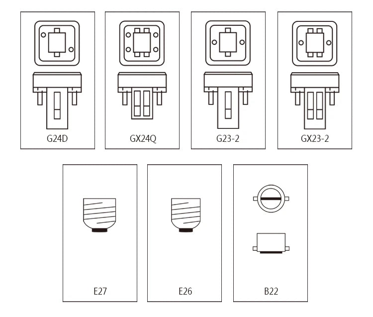 1PC G24d 2Pin 5W 7W 9W 11W 2U CFL PLC 13W 18W 26W LED Replacement Horizontal Retrofit PL Plug Lamp,Ballast Removal Required