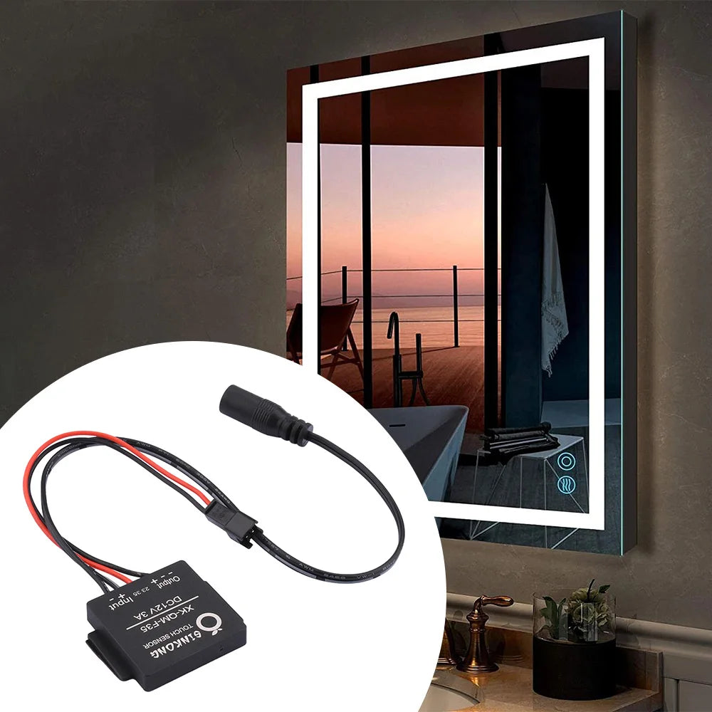 DC 12V 3A Touch Switch Sensor Stepless LED Inductive Dimmer Bathroom Mirror Lamp Dimming Control Switch for Led Light Mirror