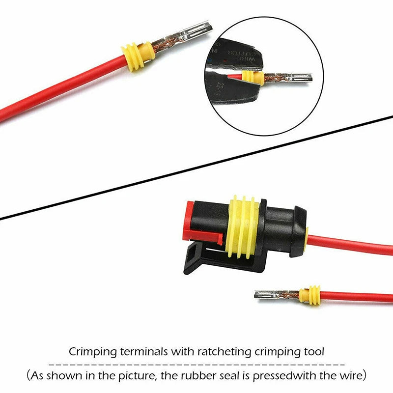 708/408/352/240/296/15pcs HID Waterproof Connectors Car Marine Seal Automotive Electrical Wire Connector Plug Truck Harness