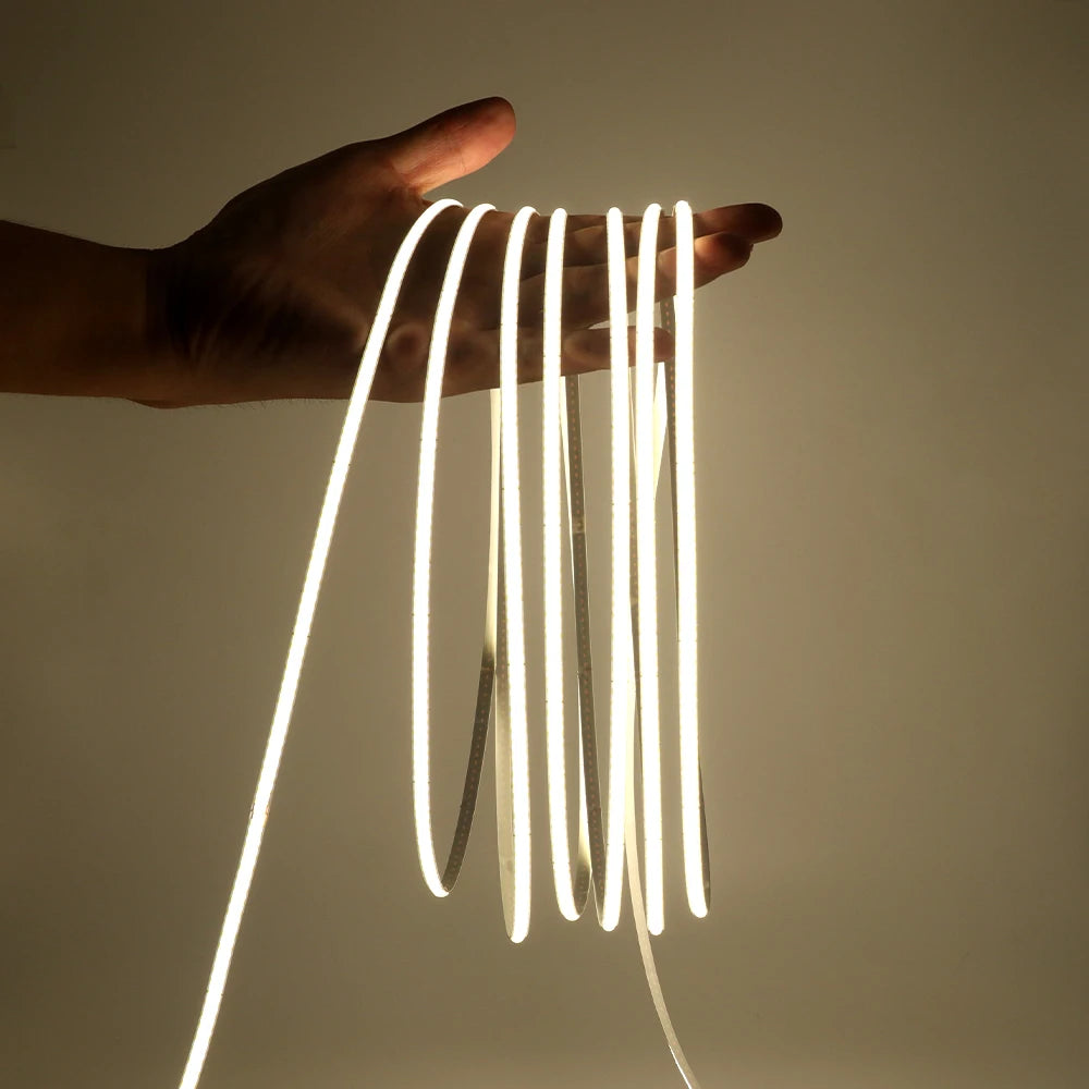 5V USB LED COB Light Strip Touch Dimmer Flexible Diode Tape 5mm 320Leds/m Linear Ribbon Indoor Lighting DIY TV Mirror Backlight