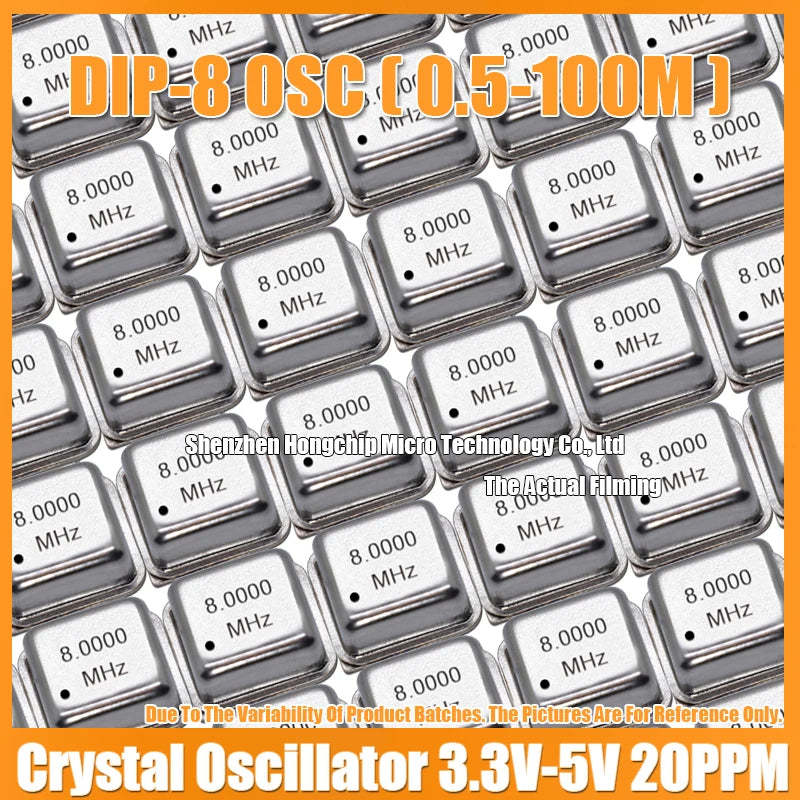 (2PCS) DIP-8 16M 16MHZ 16.000MHZ OSC 4PIN Half Size Active Square Crystal Oscillator 3.3V-5V-Compatible 15PF 20PPM