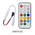 WS2811 WS2812B WS2813 WS2815 LED Pixels Strip Light Controller 3/4PIN USB/DC RF 14/17/21Keys LED Tape Remote Controller DC5-24V