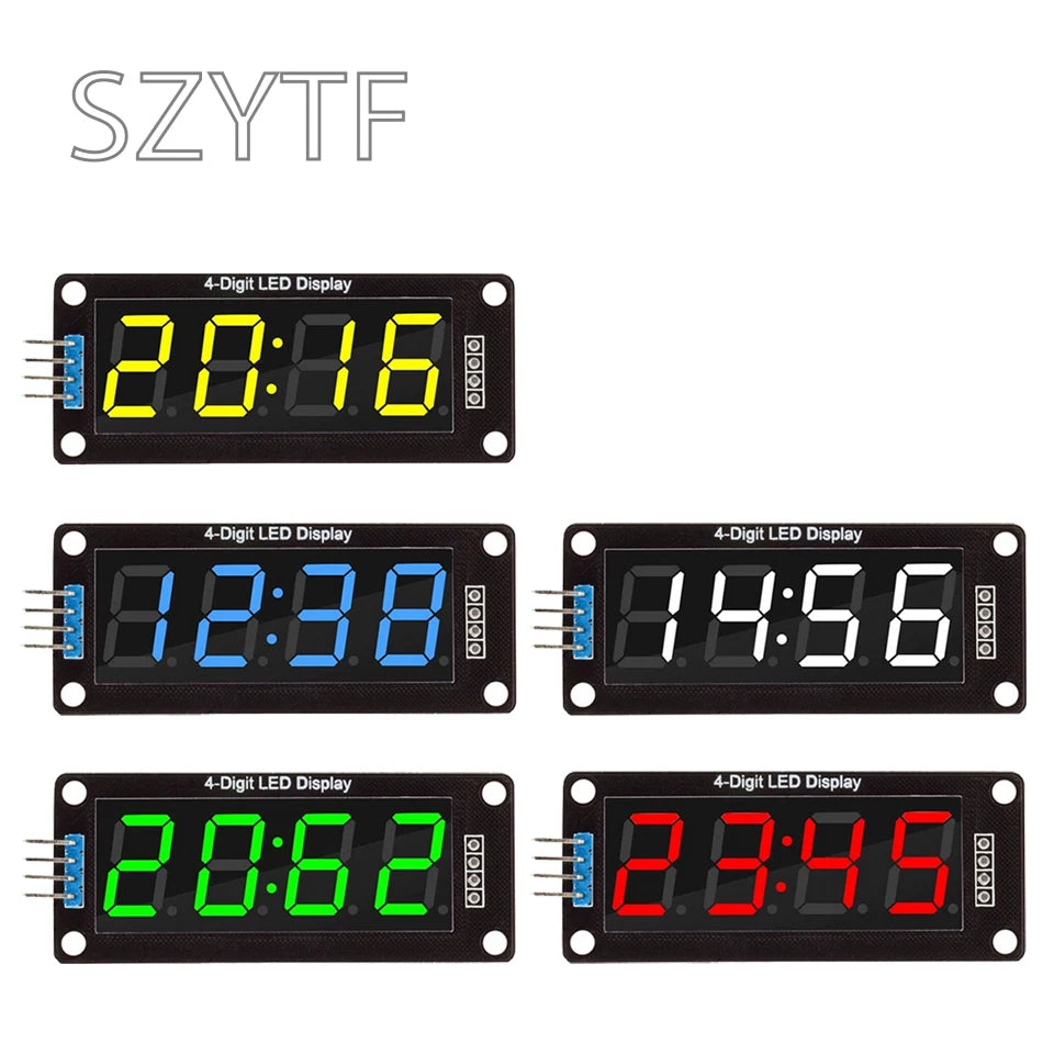 TM1637 0.56 Inch 4-Digit 6-Bit 7-Segment Digital Tube Clock Module With Double Dots For Arduino
