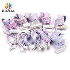 JST XH 2.54mm Pitch Female to Female Flat Ribbon Cable - 2/3/4/5/6/7/8/10/12 Pin, 26AWG Red/White Wire (10/15/20CM Length)