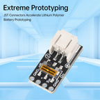 Switched JST-PH 2pin Connector SMT Right Angle Breakout Board Power Module + Pin row Adapt to 1-core Lithium Battery/AAA Battery