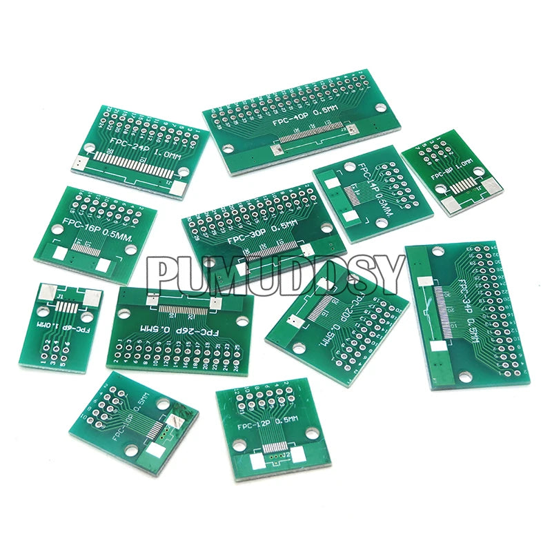 5PCS FPC FFC PCB Board Connector 0.5mm 1mm Pitch Double Side Adapter Socket Plate DIY KIT 6 8 10 12 20 40 50 Pin To DIP 2.54mm
