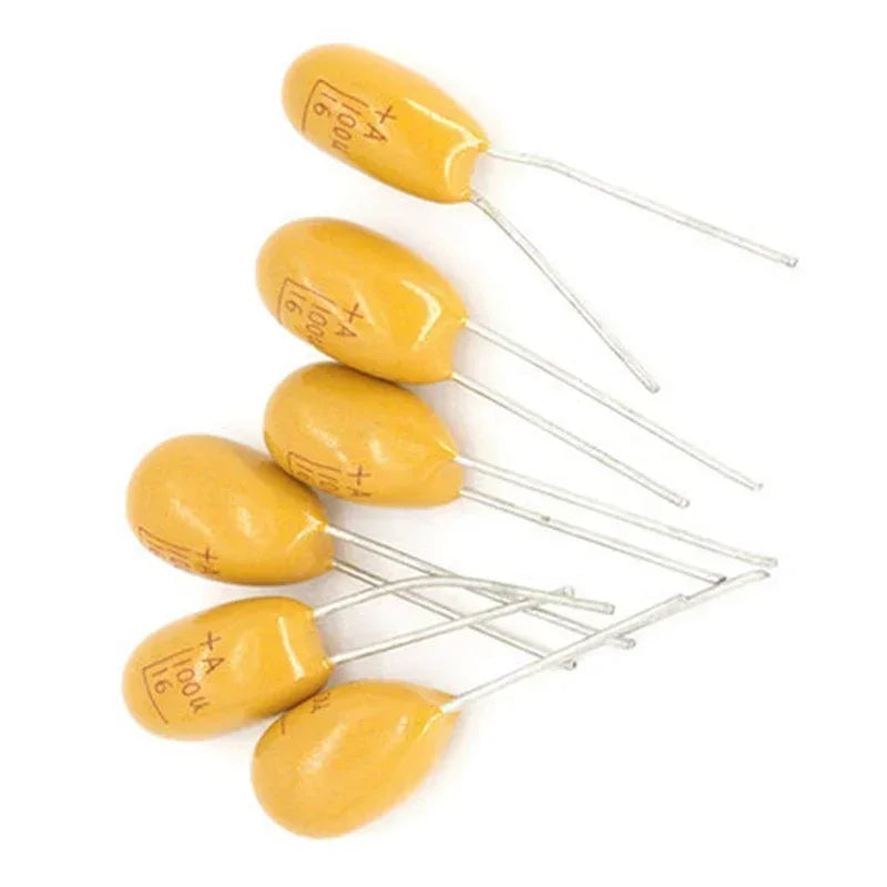 5Pcs 10V 16V 25V 35V 50V 1UF 2.2UF 3.3UF 4.7UF 10UF 22UF 33UF 47UF 100UF 220uF 0.1uF 0.22uF 0.47uF 0.68uF DIP Tantalum Capacitor