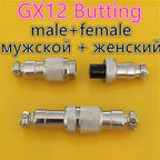 GX12 GX16 GX20 2/3/4/5/6/7/8/9/10 Pin Male Female Butting Wire Cable Circular Aviation Socket Plug Panel Connector Dropshipping