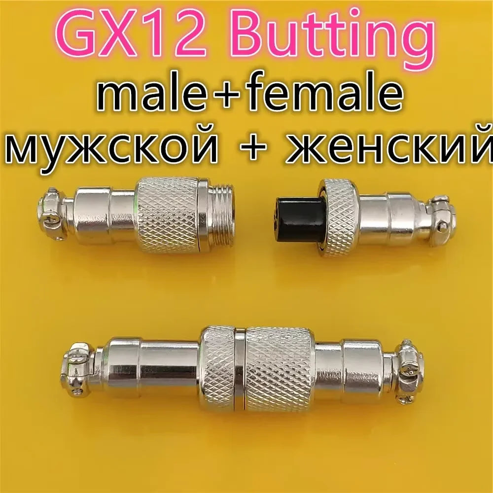 GX12 GX16 GX20 2/3/4/5/6/7/8/9/10 Pin Male Female Butting Wire Cable Circular Aviation Socket Plug Panel Connector Dropshipping