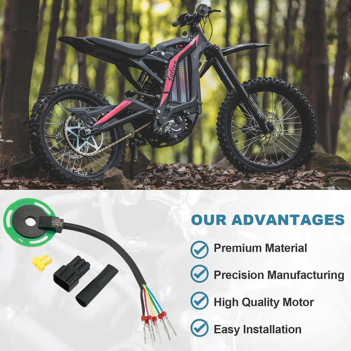 Motorcycle Motor Sensor for SUR-Ron Light Bee X S Motor Hall Sensor Replacement/surron